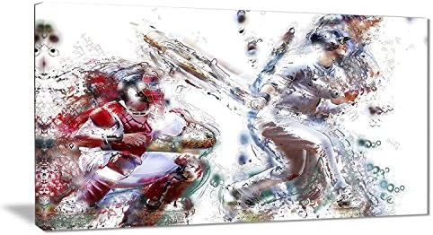 Digital Art PT2560-32-16 "Baseball Strike" Sport Canvas Art Print, Large