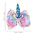 Ncmama 7 Inch Unicorn Hair Bows Girls Boutique Party Hair Clip For Children Kids Pack of 4