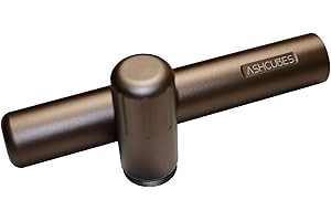 ASHCUBES Cigar Tube Metal Waterproof Cigar Holder Aluminum Air Tight Cigar Case Tube (L235_⌀25, Grey)