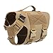 ICEFANG GN3 Tactical Dog Harness with 6X Buckle,Dog Molle Vest with Handle,3/4 Body Coverage,Hook and Loop Panel for ID Patch,No Pulling Front Clip (M (25