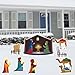VictoryStore Yard Sign Outdoor Lawn Decorations: Nativity Scene - Christmas Yard Decoration Set - 8 Pcs Total with 17 Short Stakes