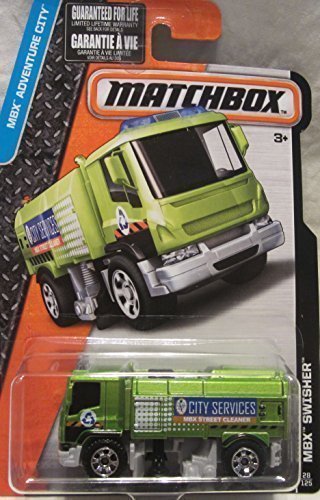 Matchbox, 2016 MBX Adventure City, MBX Swisher Street Cleaner [Neon Green] 28/125