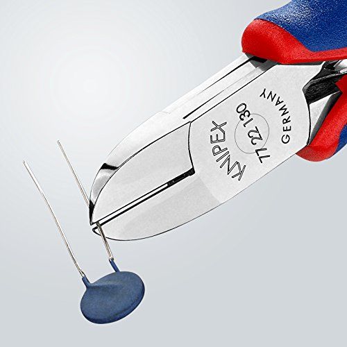 Knipex Elektronik-Seitenschneider mit Mehrkomponenten-Hüllen 130 mm 77 22 130 – Bild 6