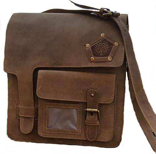 SALE Leather satchel Laptop ipad macbook messenger shoulder crossbody bag vintage Free vallet