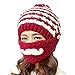 Alexstudio Women's Fashion Women Girl Warm Winter Knitted Hats Outdoor Mask Cap (Wine Red)