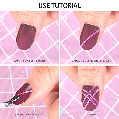 32 Colors Nail Striping Tape Line, FANDAMEI Multicolor Rolls Striping Tape Line Nail Art Decoration Sticker DIY Nail Tip