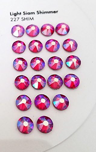 Light Siam Shimmer Effect Crystal Rhinestones Flatback 36 SWAROVSKI 30ss 6.4mm