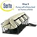 Serta EZ Raised Foldable Portable Air Mattress Bed with Built In NeverFlat AC Pump, Rolling Duffel Bag, Steel Frame and Repair Kit, Tan, Queen Bed
