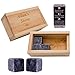 Allan Whiskey Stones Whiskey Stones Gift Set With FDA Report Marble Whiskey Rocks Set of 8 Chilling Stones Reusable Ice Cubes In Wooden Box for Bourbon, Scotch, Jameson