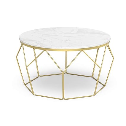 Kuku Coffee Table Nordic Living Room Round Marble Coffee Table