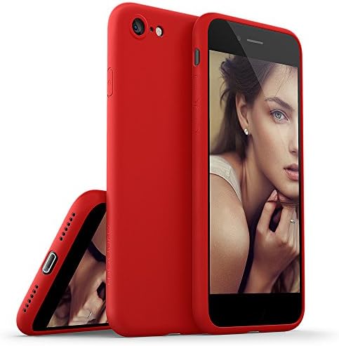 iPhone 7 Case, Moduro [MINIMALIST SERIES] Full Coverage Ultra Thin [1.0mm] Slim Fit TPU Case for iPhone 7 (Matte Red)