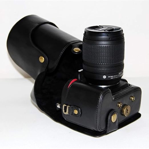 Leeec Bolso del Estuche de la cámara de Cuero de la PU Vintage ...