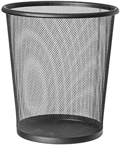 Z-Enterprise x Finest Black Mesh Waste Paper Rubbish Bin Metal Small for Office, Living Rooms and Bedrooms .(Pack of 1)