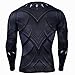 Rulercosplay Black Panther Shirt Long Sleeves Elastic Sport Shirt (L)