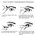 Magnetic False Eyelashes HotSan Reusable Dual Long 35mm Magnetic Eyelash Ultra Thin Magnetic Lashes No Glue Needed Pack of 4