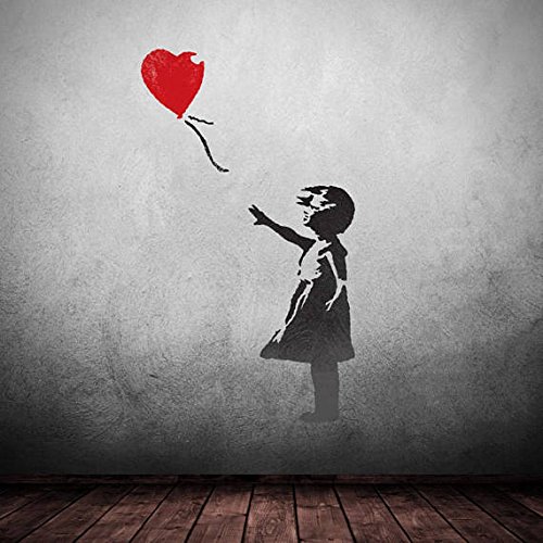 CraftStar Large Banksy Balloon Girl Stencil- Urban Graffiti Wall Art Template