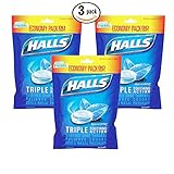 3 pack HALLS Mentho-Lyptus Cough Drops 80 count ea
