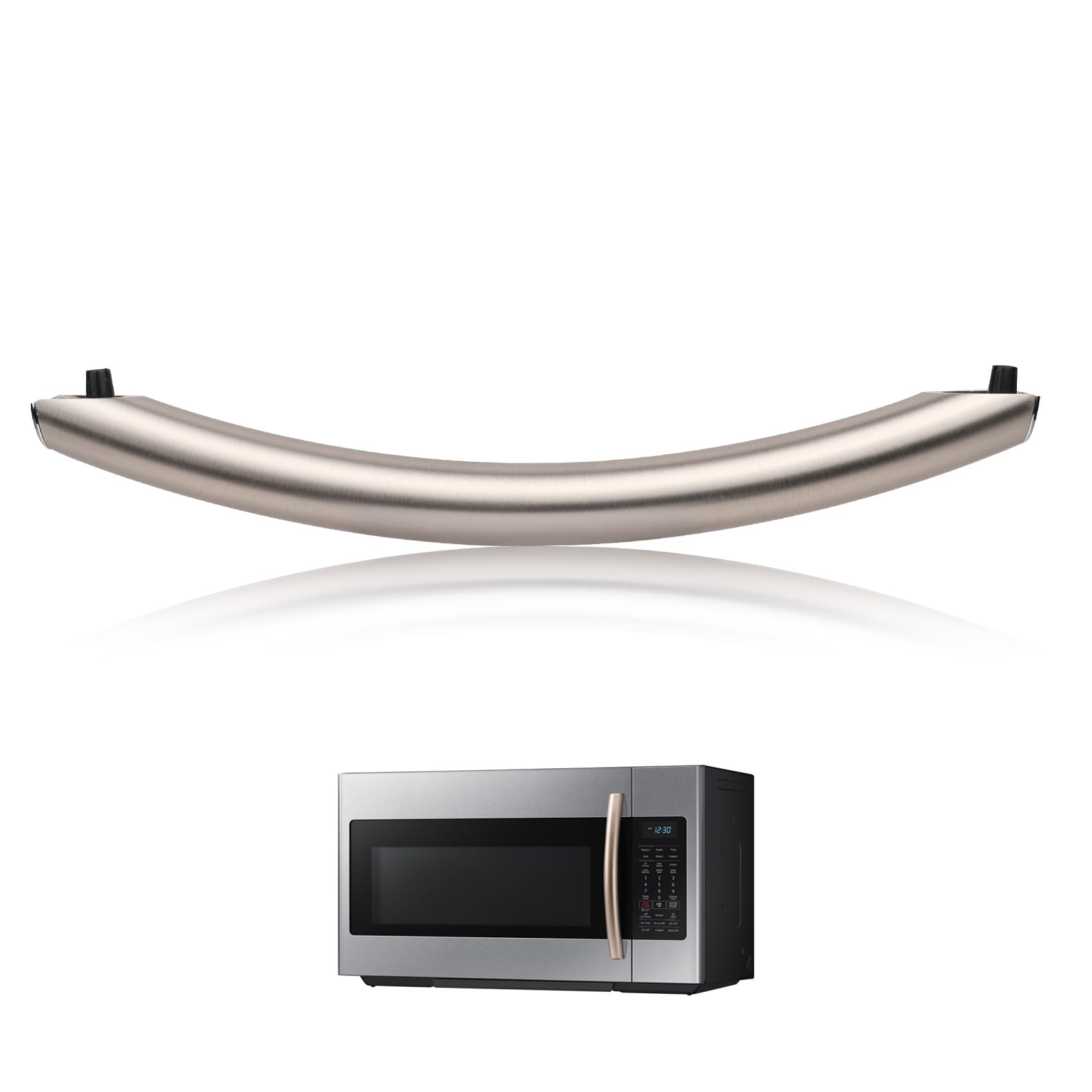 Photo 1 of Upgrade ME16A4021AS Microwave Door Handle, Replaces with Samsung Microwave Handle ME16A4021AS, with 2 Screws, Gold DE94-04313F Microwave Door Handle, 2 Years Warranty