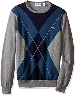 Lacoste Men's Seg 1 Diamond Pattern Crewneck
