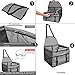 Pet Car Booster Seat Carrier,Portable Foldable Pet Car Seat Cover Carrier with Seat Belt for Dog Cat Puppy Kitty up to 25lbs (Grey)