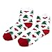 Aivtalk Womens Christmas Holiday Striped Fuzzy Socks Crew Socks, Warm Butter Soft, 6 Pair Pack