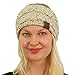 Winter CC Confetti Warm Fuzzy Fleece Lined Thick Knit Headband Headwrap Hat Cap Oatmeal