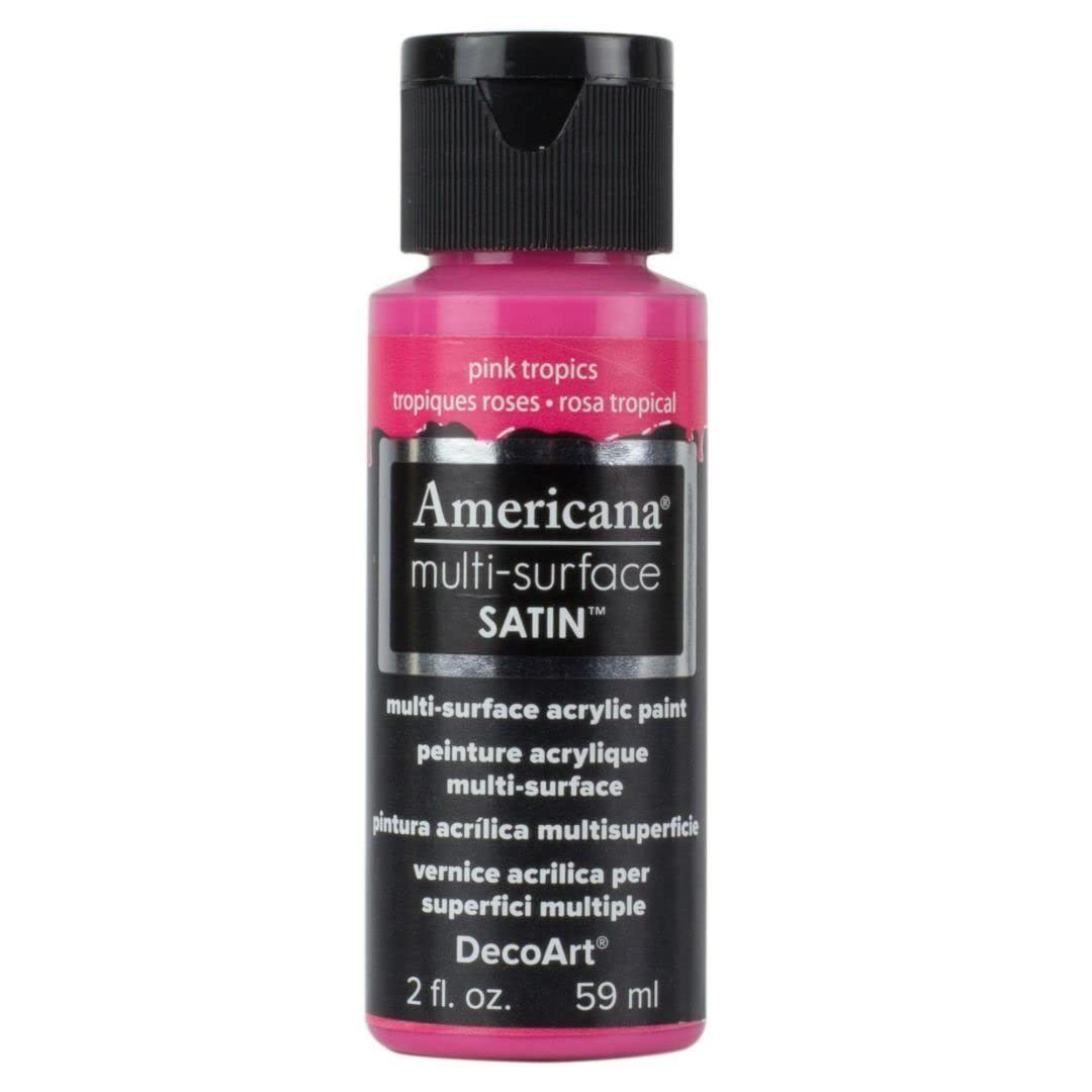 Deco Art CLDA561-2OZ Americana Multi Surface Satin Acrylic Paint, Pink Tropics, Paper, 0.1 x 0.1 x 0.1 cm, 2 oz