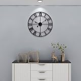 HAITANG Vintage Large Wall Clock 47cm Silent Non Ticking Battery Operated view 9