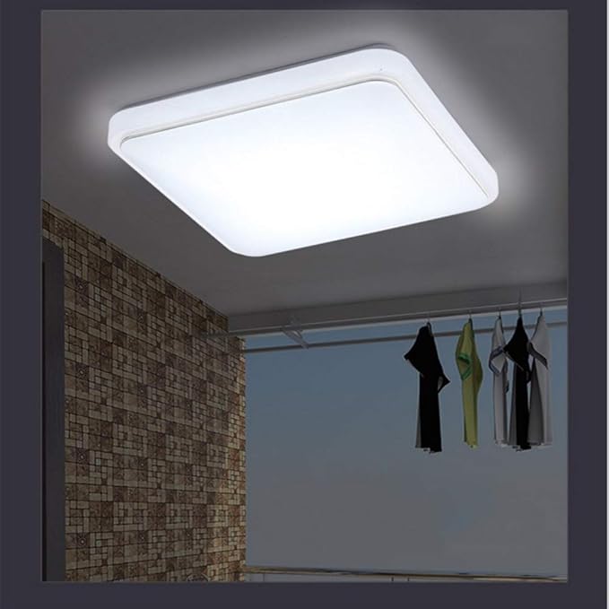 Luz LED Empotrada En El Techo, 36W / 24W, Iluminación Cuadrada Plateada