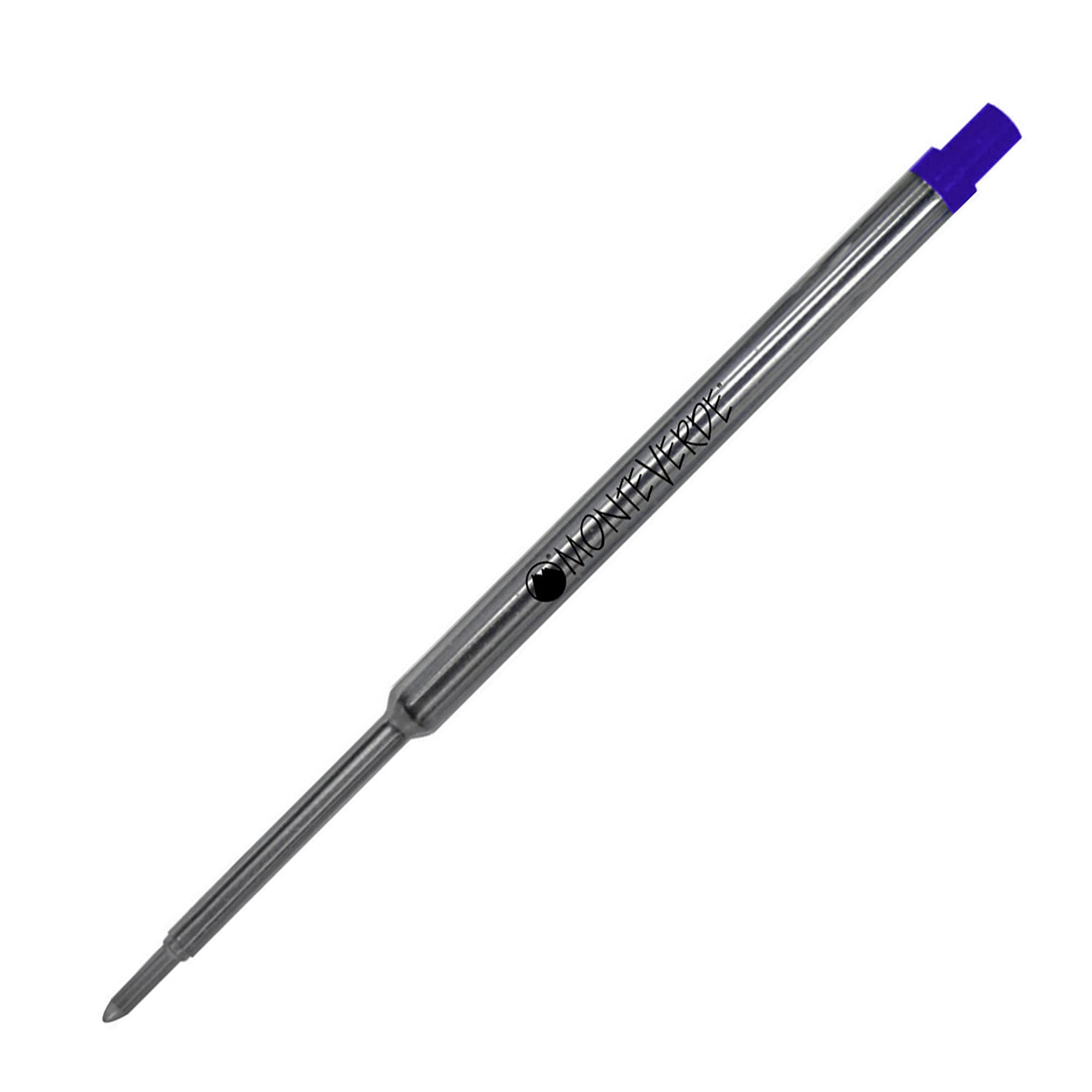 MonteVerde Ballpoint Soft Roll Refill for Waterman Ballpoint Pens - Blue, Medium Point (Pack of 2)