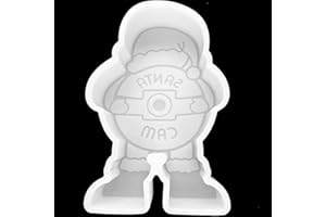 [Check Our Store] VONZK Car Freshie Mold Freshie Silicone Mold Christmas Gift 5 1/16” L X 5 1/16” W X 1 1/4” H for Aroma Beads DIY Handmade Freshies Mould (Santa Cam)