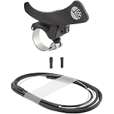 Origin8 Hangtime Dropper Post Lever Kit Drop Bar Remote Lever Black | Origin8 Hangtime Dropper Post Remote Lever Kit - Alloy, Drop &amp; Flat Bar Use