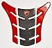 Liphontcta Carbon Fiber & Red Motorcycle Tank Protector Pad for Ducati Monster 696 796 1100 EVO
