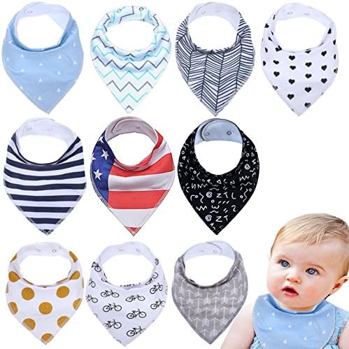 Baby Bandana Drool Bibs Boy & Girl Organic Cotton Bandana Bibs