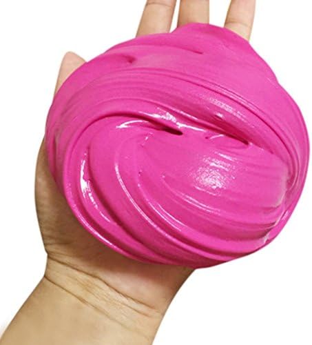 Gorgii Creative Fluffy Slime Clay Scented Stress Relief No Borax Kids Sludge Toy - Best gift for Children - 60ml (Hot Pink)