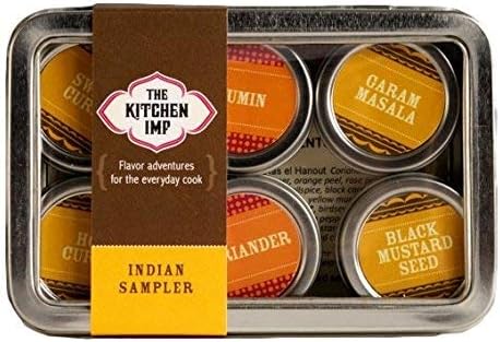 The Kitchen IMP Indian Spice Organic Indian Sampler Set With 6 Tins 10grams Each | For Seasoning & Marinating Meat, Poultry, Fish, Veggies & More | Premium Cooking Gift Set