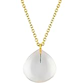 Natural Dainty Pendant Necklace, Cabochon Crystals, Handmade Dangle Jewelry, Genuine Gemstone Pendant, Gift For Her,18 inch Gold Plated Adjustable Chain, Christmas Gift