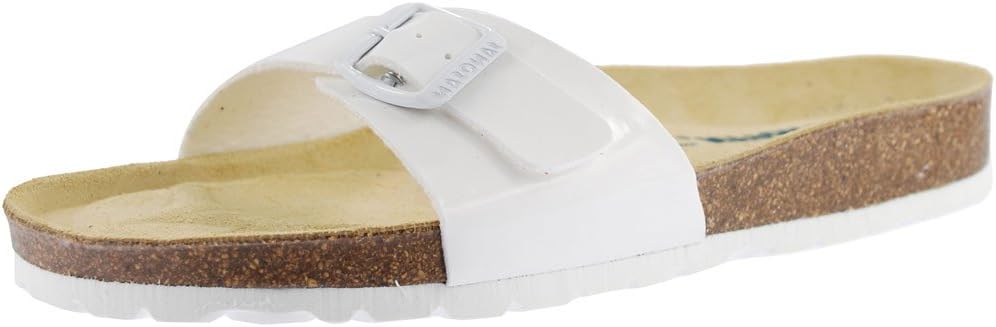 Womans Sanosan Designer Malaga Laquered Comfort Sandals Ladies Summer Pool Mules