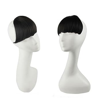 Amazon Com Remeehi Clip In Flat Hair Bangs Full Fringe Short
