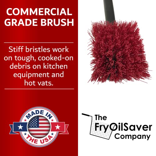 FryOilSaver Co. High Heat Deep Fryer Cleaning Brush Professional 20