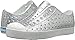 Native Kids Jefferson Bling Junior-K Slip-On,Silver Bling Glitter/Shell White, J1 US Little Kid