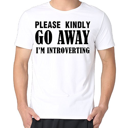 Go Away - I'm Introverting T Shirts Funny T Shirt Printing Vintage T Shirts O-Neck