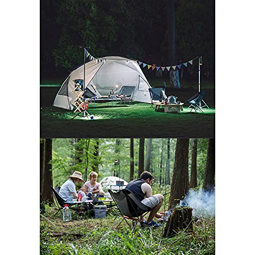 Hatsutec Portable Folding Camping Chair 2lbs Compact Ultralight Foldable Backpacking Chairs, Aluminum Alloy Frame Outdoor Chair Holds Up to 300lbs for Camping, Backpacking, Hiking,Travel(Black)