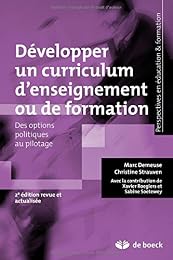 Développer un curriculum d'enseignement ou de formation