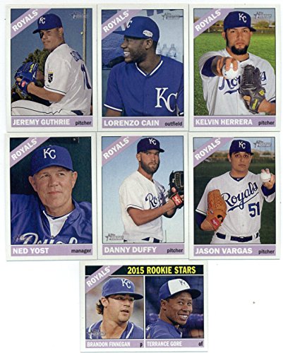2015 Topps Heritage World Series Champion Team Set- Kansas City Royals (16 Cards)> Ned Yost,Danny Duffy,Jason Vargas,Jeremy Guthrie,Lorenzo Cain,Kelvin Herrera,Norichika Aoki,Wade Davis,Jarrod Dyson,Kendrys Morales,Omar Infante,Salvador Perez,Alcides Escobar,Eric Hosmer,Mike Moustakas,Brandon Finnegan / Terrance Gore - Image 3