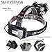 30000 Lumen Rechargeable Headlamp Flashlight, MOCCO Waterproof Powerful 5 Led Headlight illumination Super-Bright Head Light Torch with Battery, Charger, Car Charger for Camping, Working (Black)