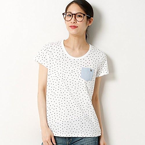 Amazon アーノルドパーマー タイムレス レディース Arnold Palmer Timeless ドット柄 傘ワンポイントtシャツ 91ホワイト 2 M Tシャツ カットソー 通販