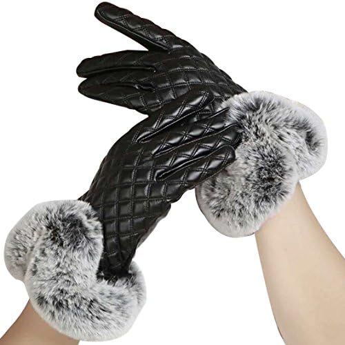Winter Leather Gloves Touchscreen Gloves Outdoor Warm Thicken Gloves Women