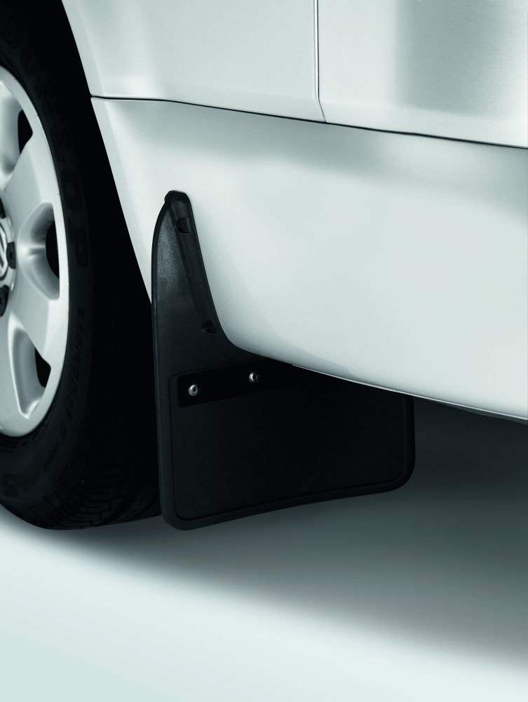 Volkswagen VW T5 T6 Transporter Multivan Front Mud Flap, Black Matte, 2 Pcs (Front), Incl. Mounting Material, 7H0075111