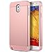 Note 3 Case, Galaxy Note 3 Case - ULAK Hybrid Slim Hard Back Case Cover Rubber Bumper 2in1 Daul Layer w/ Card Storage for Samsung Galaxy Note 3 III N9000- Rose Gold